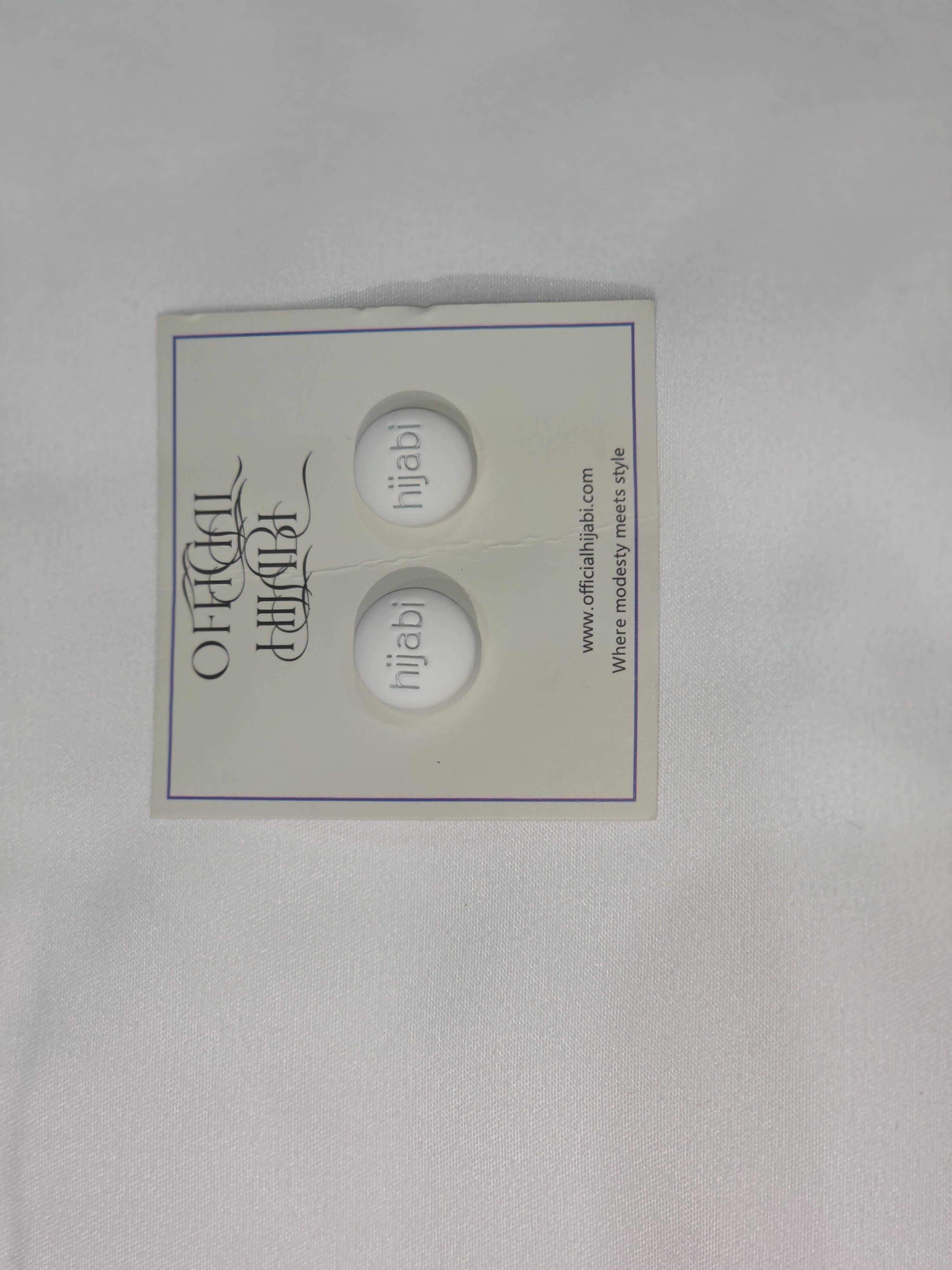 White Hijab Magnet Pin Set