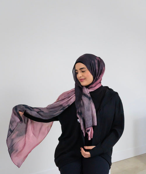 Berry Forest Printed Hijab