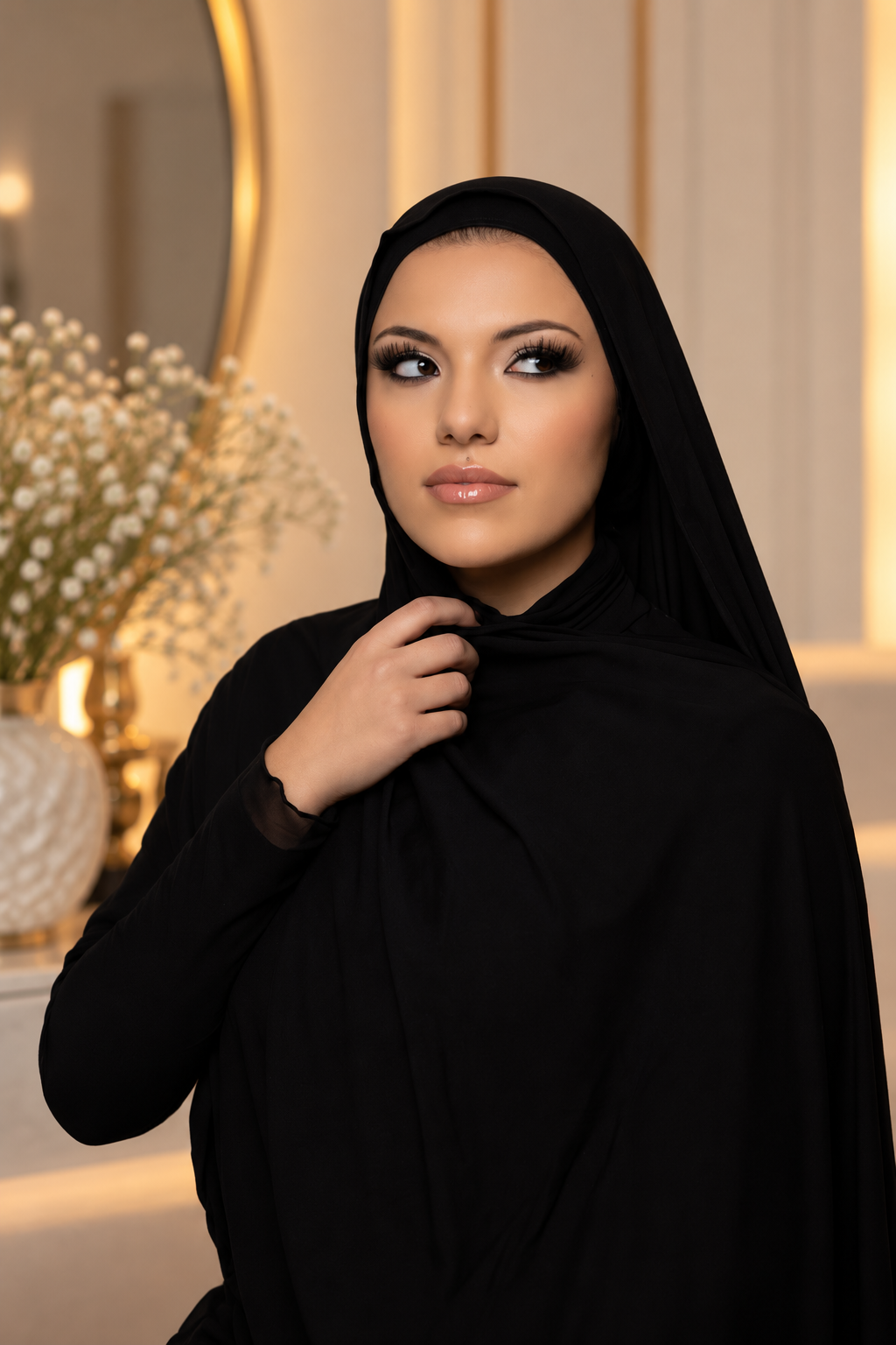 black Modal Hijab Set