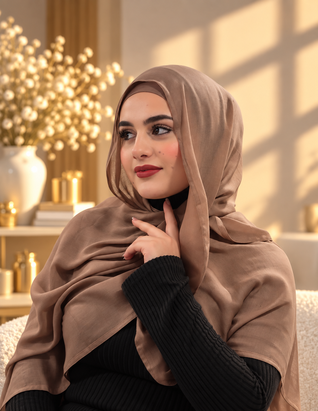 Sand Modal Hijab Set
