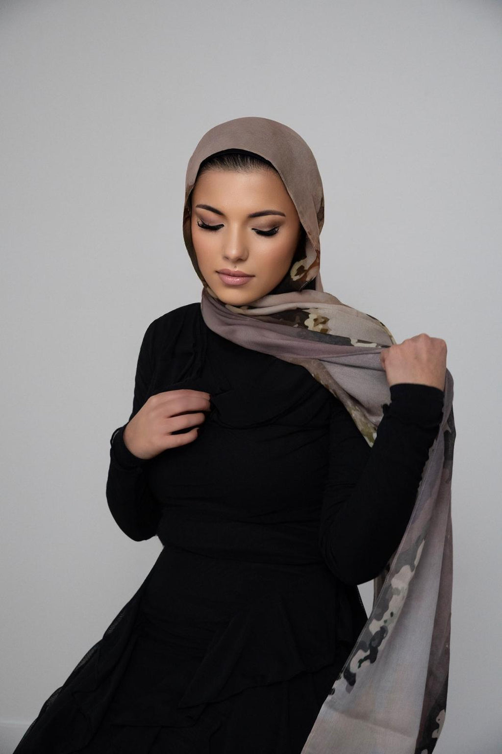 Natural Stone Printed Modal Hijab