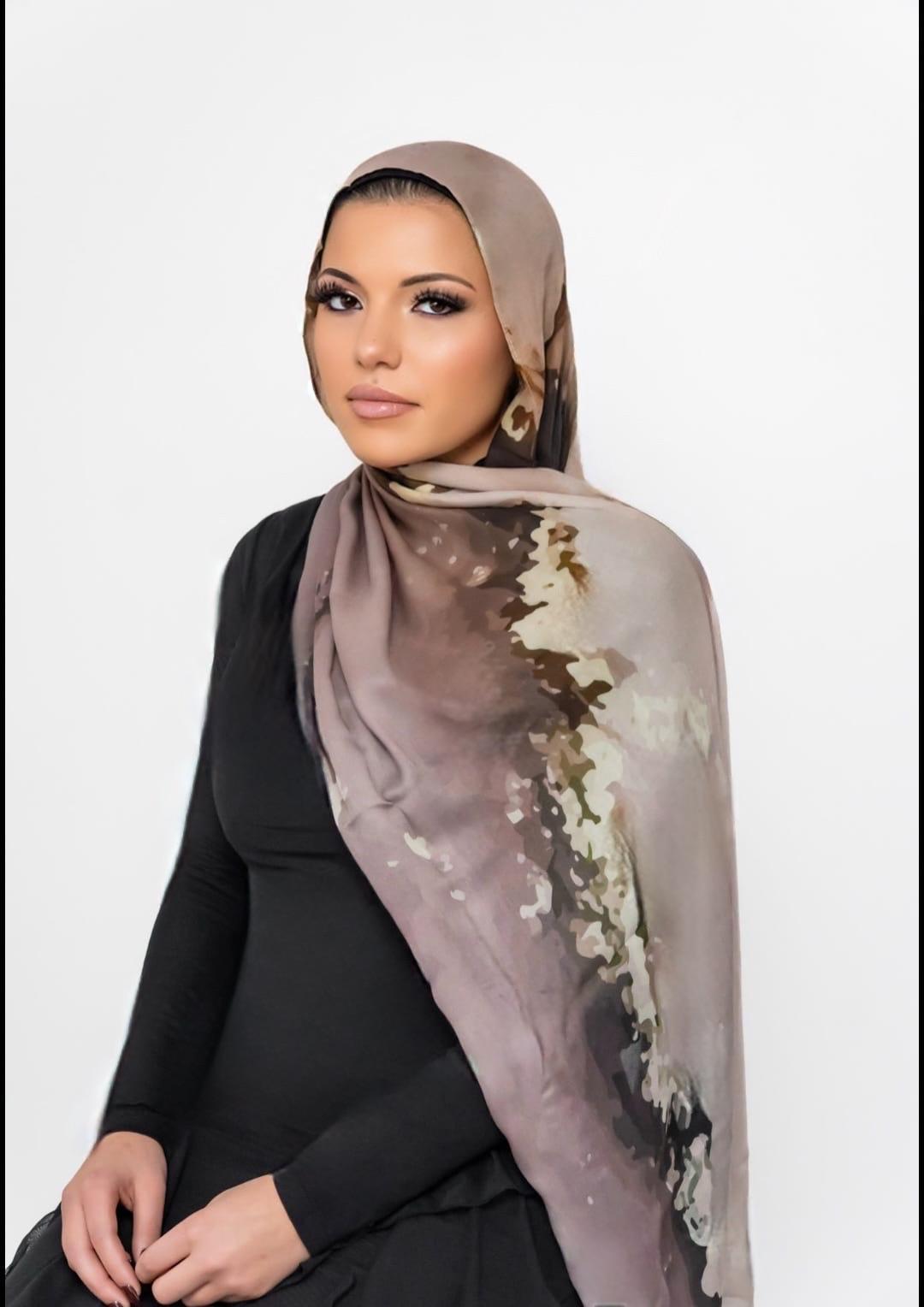 Soft Watercolor Printed Modal Hijab