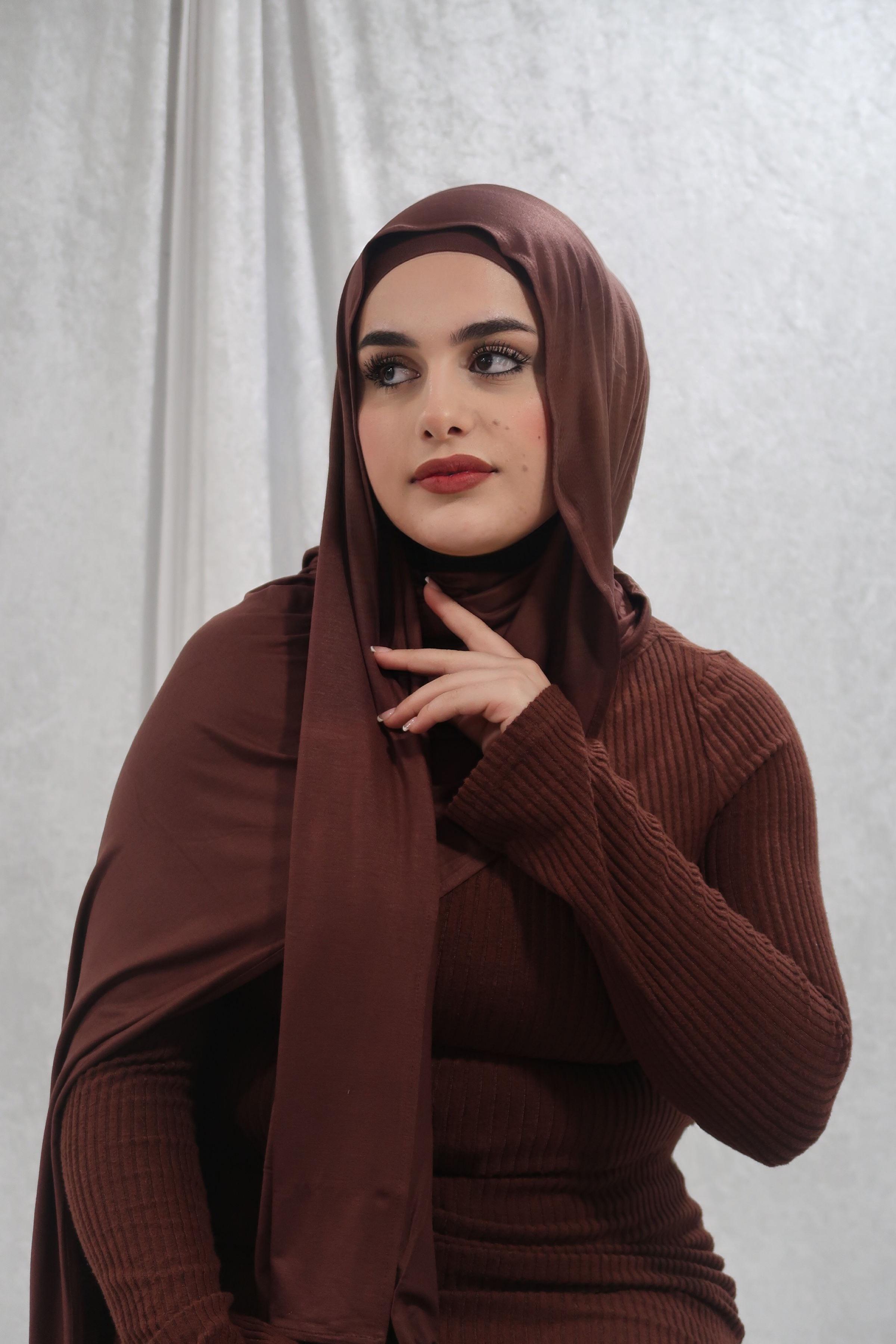 Coffee Brown Cotton Jersey