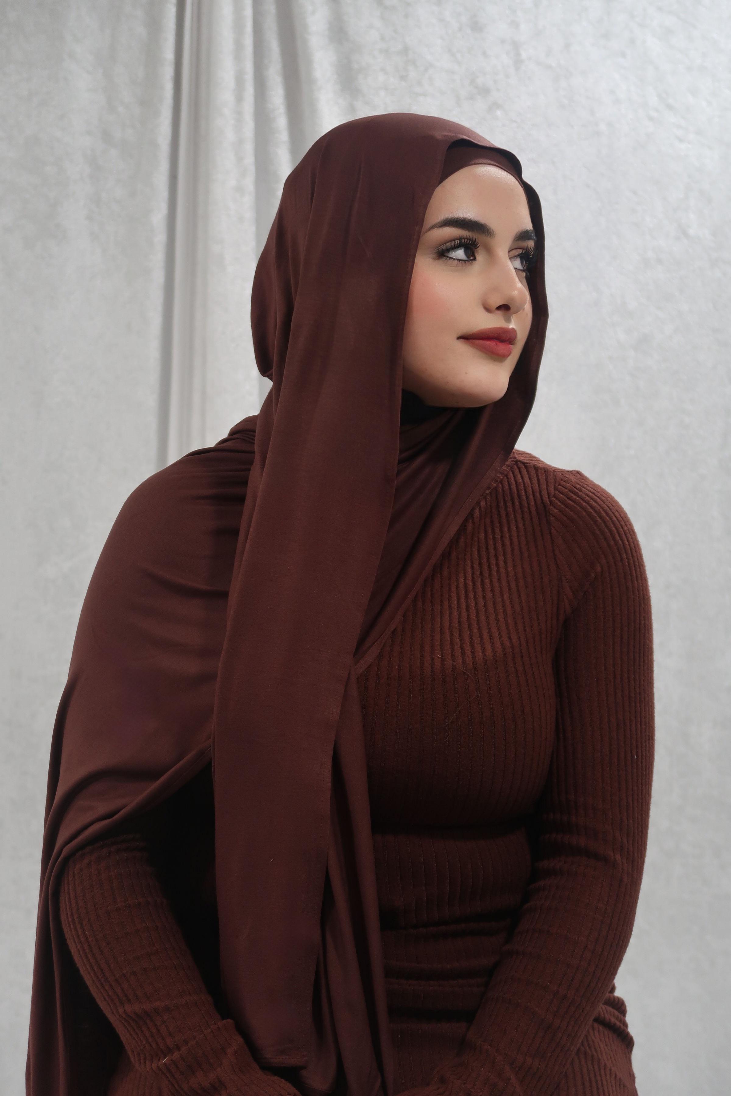 Coffee Brown Cotton Jersey