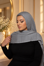 Soft Gray Modal Hijab Set