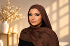 Chocolate Brown Modal Hijab Set