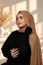 Caramel Beige Chiffon Hijab Set