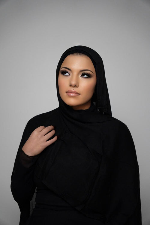 black Modal Hijab Set