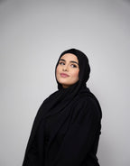 Black Chiffon Hijab Set