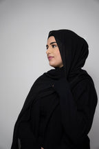 Black Chiffon Hijab Set