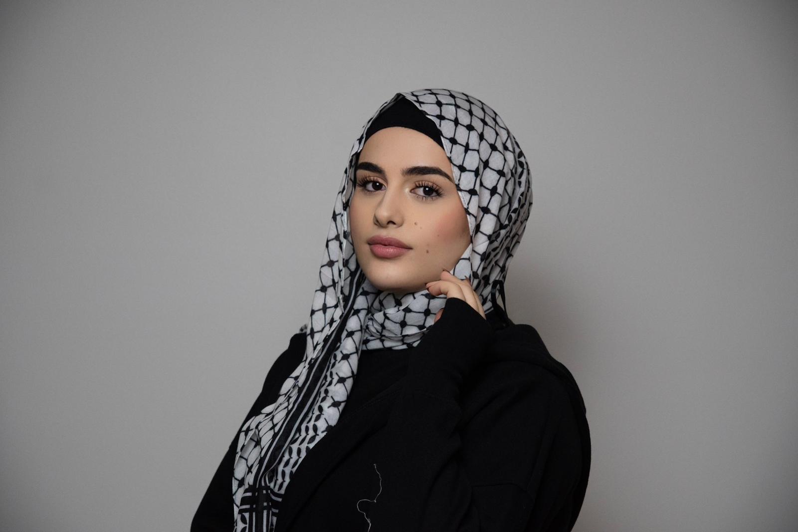 Black Keffiyeh Modal Hijab