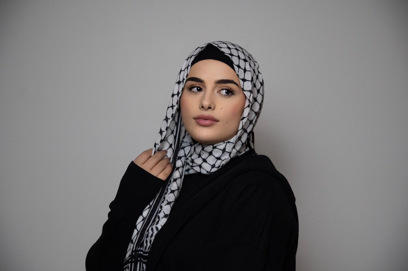 Black Keffiyeh Modal Hijab