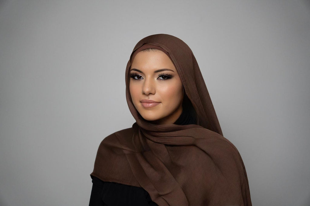 Chocolate Brown Modal Hijab Set