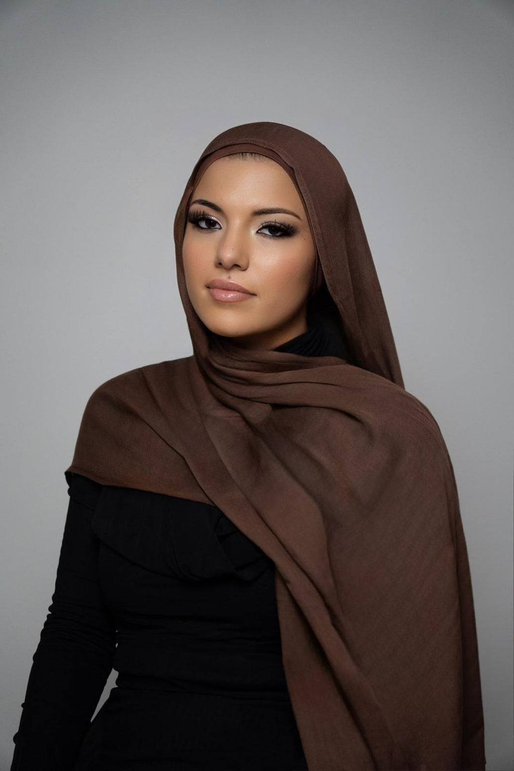 Chocolate Brown Modal Hijab Set