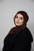 Chocolate Brown Hijab Chiffon Set