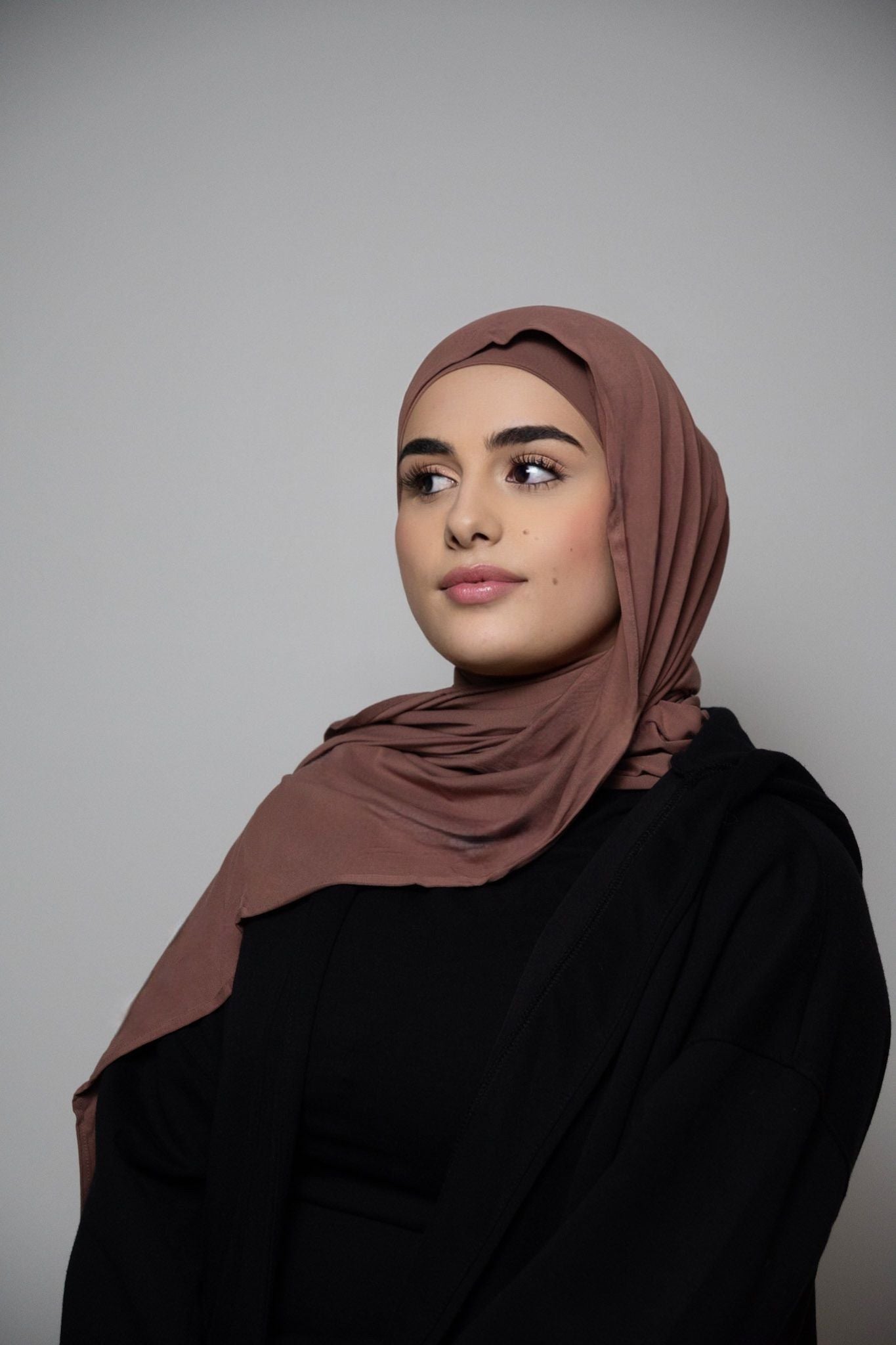 Cinnamon Premium Bamboo Jersey Hijab Set