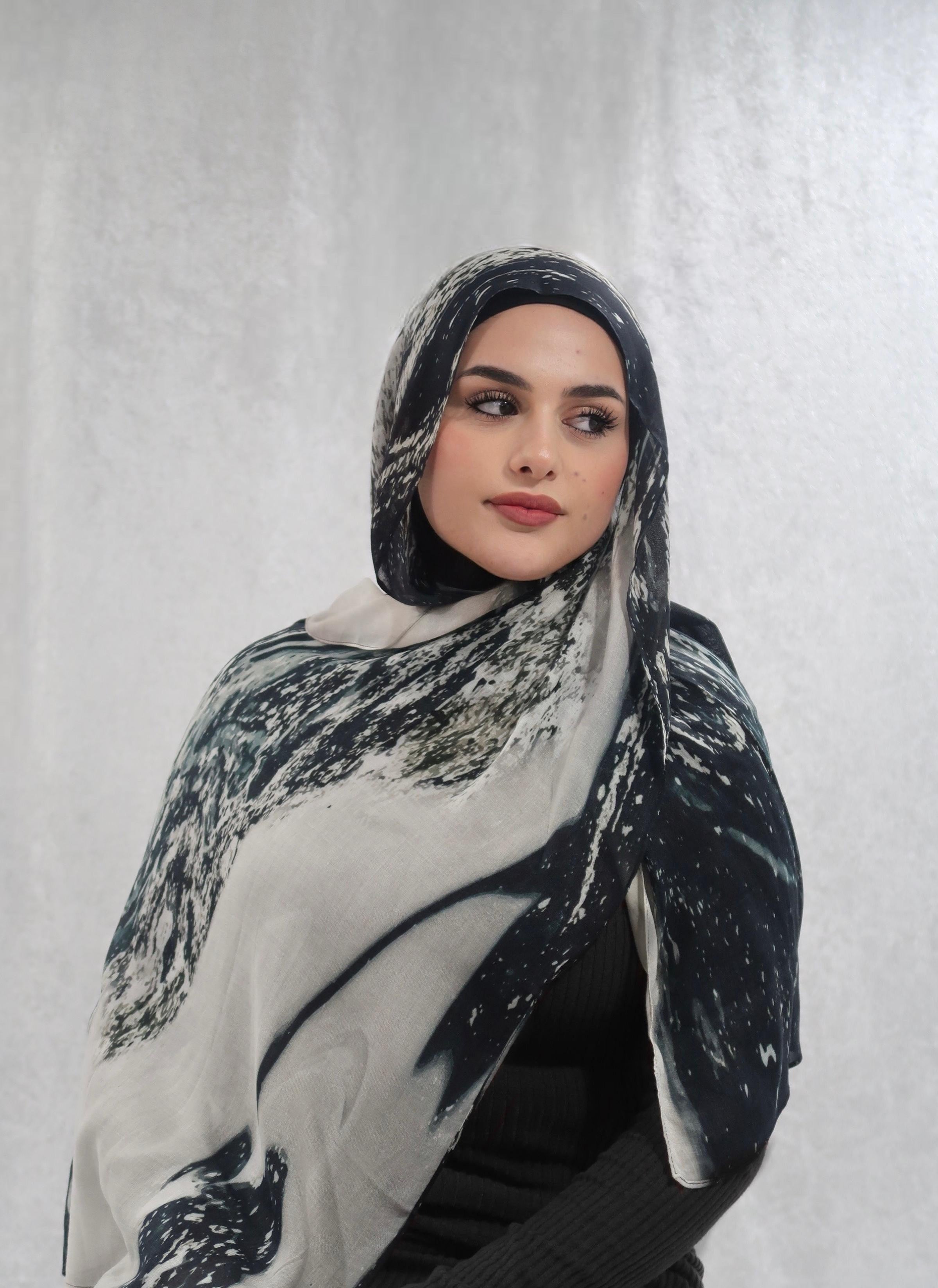 Ocean Escape Printed Modal Hijab