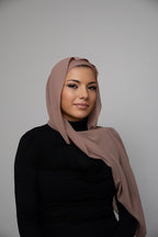 Warm Taupe Chiffon Hijab Set