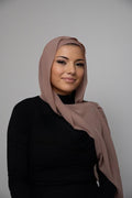 Warm Taupe Chiffon Hijab Set